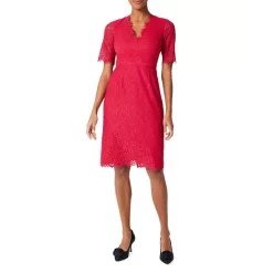 Buy 🧨 HOBBS LONDON Anastasia Lace 👗 Dress Fuchsia Pink 😀