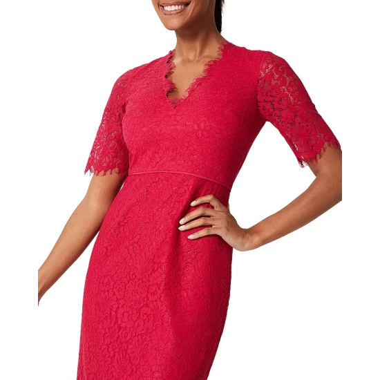Buy 𧨠HOBBS LONDON Anastasia Lace π Dress Fuchsia Pink π - Image 3