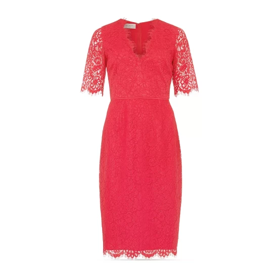 Buy 𧨠HOBBS LONDON Anastasia Lace π Dress Fuchsia Pink π - Image 5