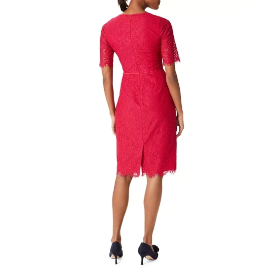 Buy 𧨠HOBBS LONDON Anastasia Lace π Dress Fuchsia Pink π - Image 7