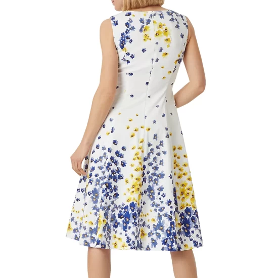 Best Pirce β€οΈ HOBBS LONDON Cleo Full-Skirt π Dress Ivory Multi π - Image 3