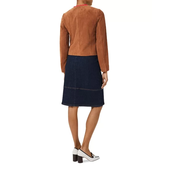 Wholesale π HOBBS LONDON Mariette Suede Jacket Toffee π - Image 2