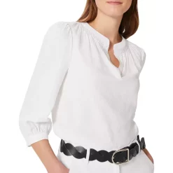 Cheap 😉 HOBBS LONDON Alana Seersucker Top White ❤️