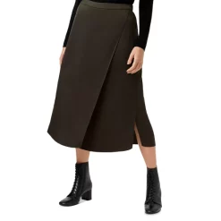 Best Sale 👍 HOBBS LONDON Dionne Satin Midi 👗 Skirt Dark Green 😍