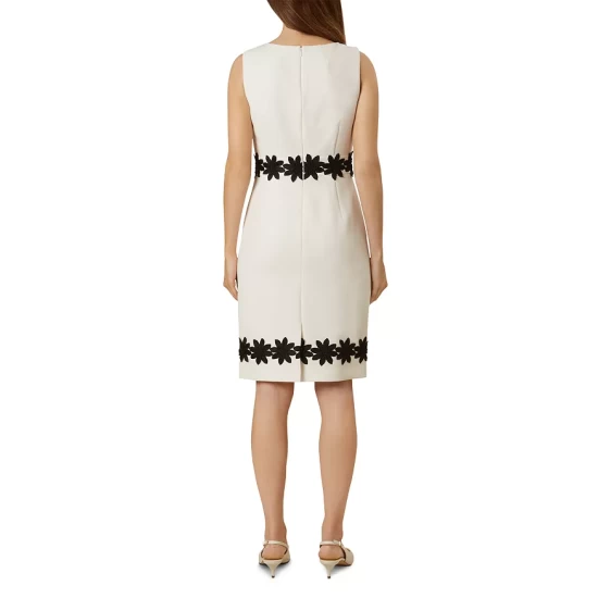 Best Sale π HOBBS LONDON Louise Crochet Trim Sheath π Dress Ivory π - Image 2