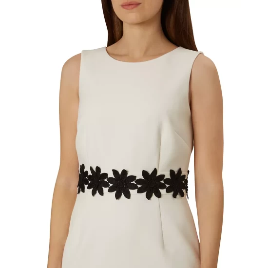 Best Sale π HOBBS LONDON Louise Crochet Trim Sheath π Dress Ivory π - Image 3
