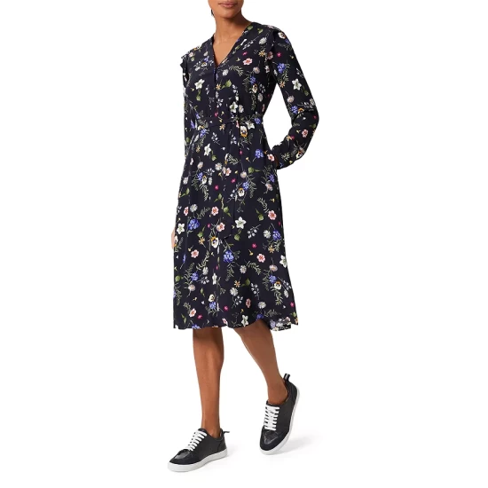 Outlet π HOBBS LONDON Florentine Floral Print π Shirt π Dress Navy Multi π