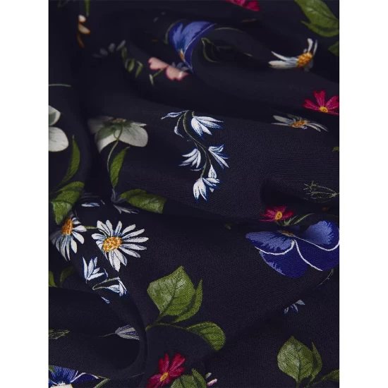 Outlet π HOBBS LONDON Florentine Floral Print π Shirt π Dress Navy Multi π - Image 7