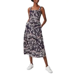 Flash Sale 🛒 HOBBS LONDON Lynley Floral Print Tiered 👗 Dress Navy Multi 😍