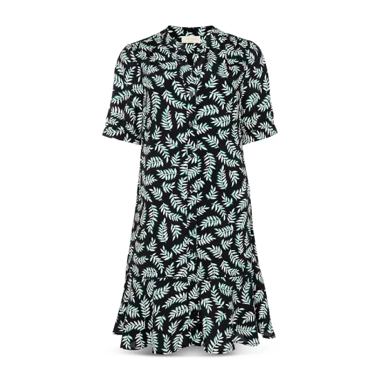 Flash Sale βοΈ HOBBS LONDON Tabitha Palm Print Mini π Dress Navy Green β - Image 3