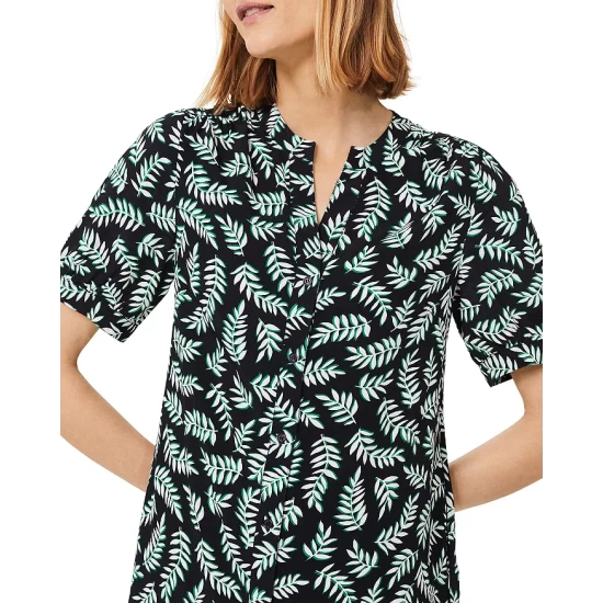 Flash Sale βοΈ HOBBS LONDON Tabitha Palm Print Mini π Dress Navy Green β - Image 4