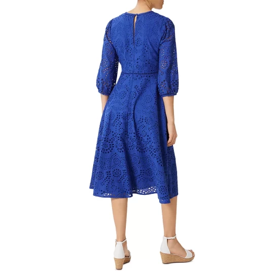 Best Sale 🤩 HOBBS LONDON Rhea Broderie 👗 Dress Cobalt Blue ✨ - Image 2