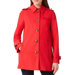 Best deal 😍 HOBBS LONDON Chrissie Hooded Trench 🧥 Coat Geranium Red ✔️