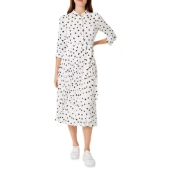 Best deal ⭐ HOBBS LONDON Leona Spot Print Midi 👗 Dress Ivory Navy 🎉