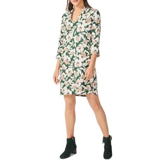 Coupon 𧨠HOBBS LONDON Marea Printed Tunic π Dress Green Multi π€©