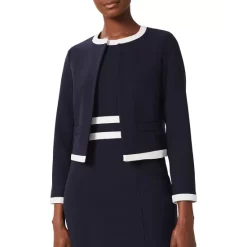 Best Pirce 😉 HOBBS LONDON Candice Jacket Navy Ivory ❤️