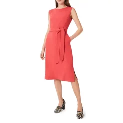 Cheap 🥰 HOBBS LONDON Fenella Belted 👗 Dress Dark Coral ✨