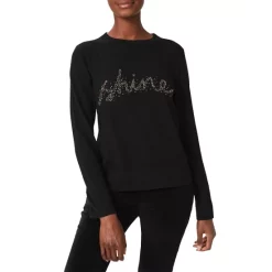 Top 10 👏 HOBBS LONDON Cianna Shine Sweater Black Gold 😀