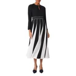 Discount ⭐ HOBBS LONDON Arielle Midi 👗 Dress Navy Pink ⭐