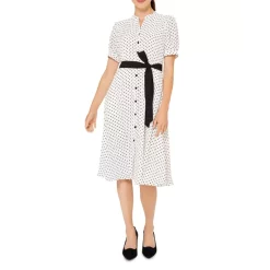 Deals ⭐ HOBBS LONDON Eliza Belted 👕 Shirt 👗 Dress Ivory/black 😍