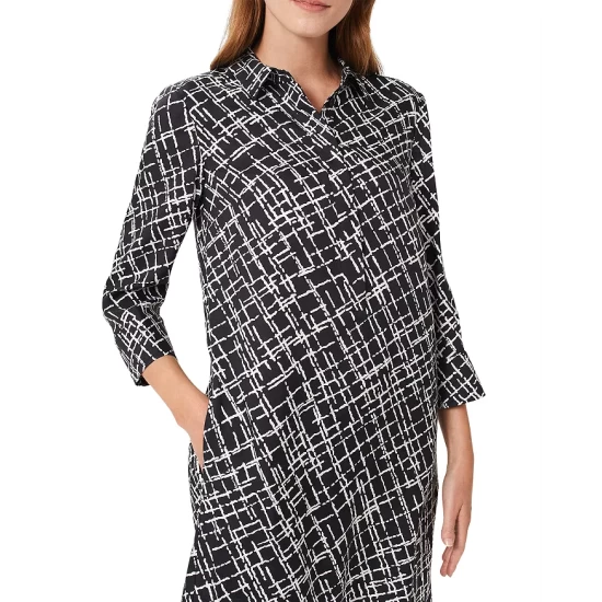 Cheap π HOBBS LONDON Marciella π Shirt π Dress Navy Ivory β€οΈ - Image 4