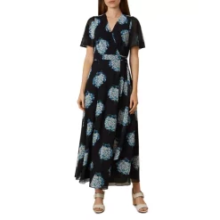 Best deal 🎉 HOBBS LONDON Hydrangea Maxi Wrap 👗 Dress Midnight Multi 🧨