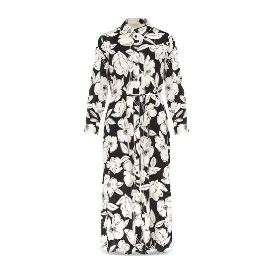 Best Pirce π HOBBS LONDON Chiara Floral Print Midi π Dress Cream Black π― - Image 6
