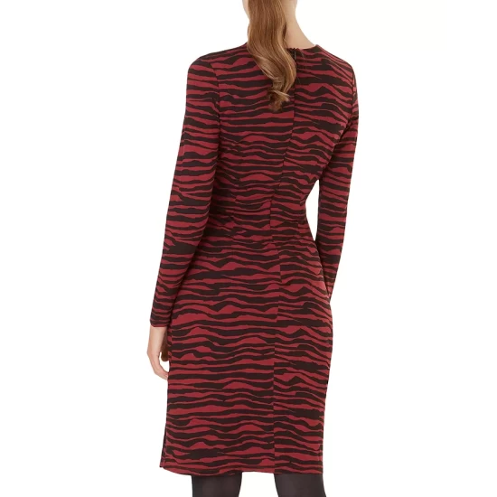 Wholesale π HOBBS LONDON Odyssey Zebra Print π Dress Burgundy/black π - Image 3