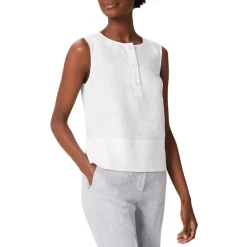 Top 10 😀 HOBBS LONDON Gayle Linen Top White ✔️
