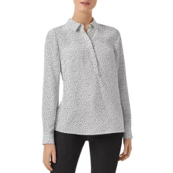 Top 10 👍 HOBBS LONDON Meredith Printed Blouse Ivory Navy ⭐