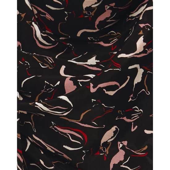 Promo π HOBBS LONDON Teagan Printed Midi π Dress Black Multi π - Image 5