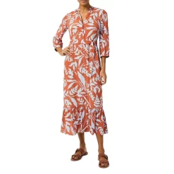 Discount 💯 HOBBS LONDON Magda 👚 Shirt 👗 Dress Brandy Snap Blue 👍