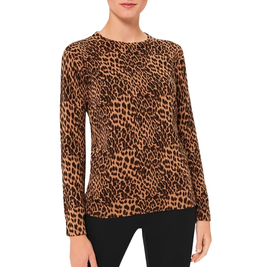 Flash Sale π HOBBS LONDON Pamela Leopard Print Sweater Camel/black π