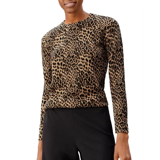 Flash Sale π HOBBS LONDON Pamela Leopard Print Sweater Camel/black π - Image 3