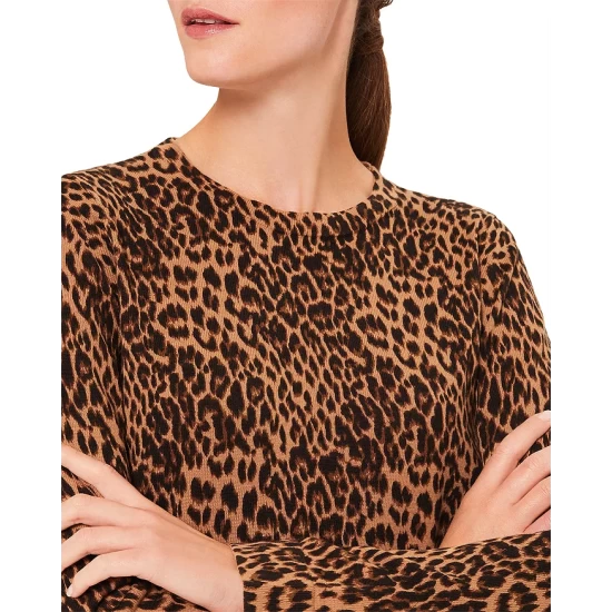 Flash Sale π HOBBS LONDON Pamela Leopard Print Sweater Camel/black π - Image 4
