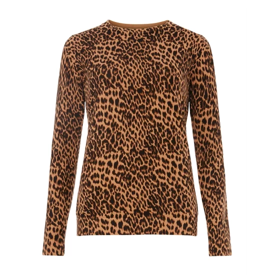 Flash Sale π HOBBS LONDON Pamela Leopard Print Sweater Camel/black π - Image 5