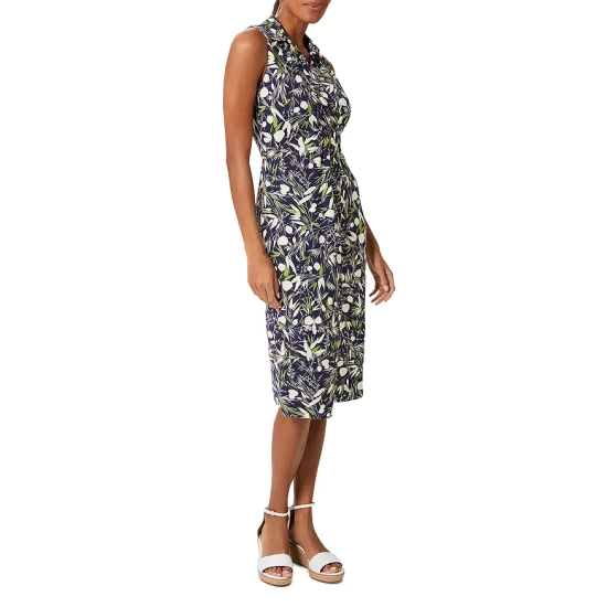 Cheapest βοΈ HOBBS LONDON Nadia Fold Front π Dress Navy Multi π€© - Image 3