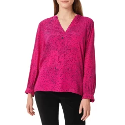 Budget 🛒 HOBBS LONDON Hana Printed Blouse Pink Black 👏
