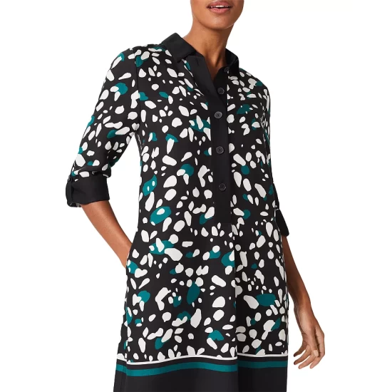 Top 10 𧨠HOBBS LONDON Marci Printed Tunic π Dress Black Multi π - Image 3