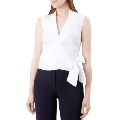Best deal 🛒 HOBBS LONDON Ava Wrap Top White 🌟