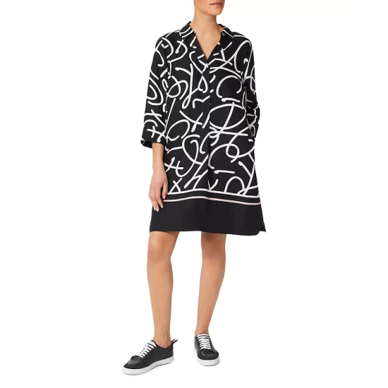 Promo βοΈ HOBBS LONDON Marina Printed Tunic π Dress Navy Ivory π