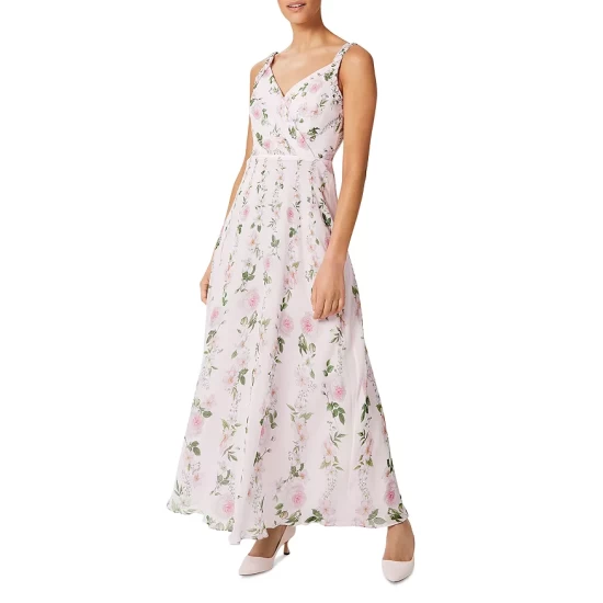 Cheapest β€οΈ HOBBS LONDON Catherine Silk Maxi π Dress Pale Pink π