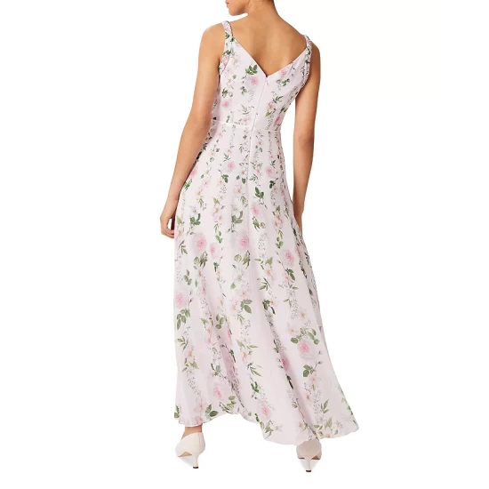 Cheapest β€οΈ HOBBS LONDON Catherine Silk Maxi π Dress Pale Pink π - Image 5