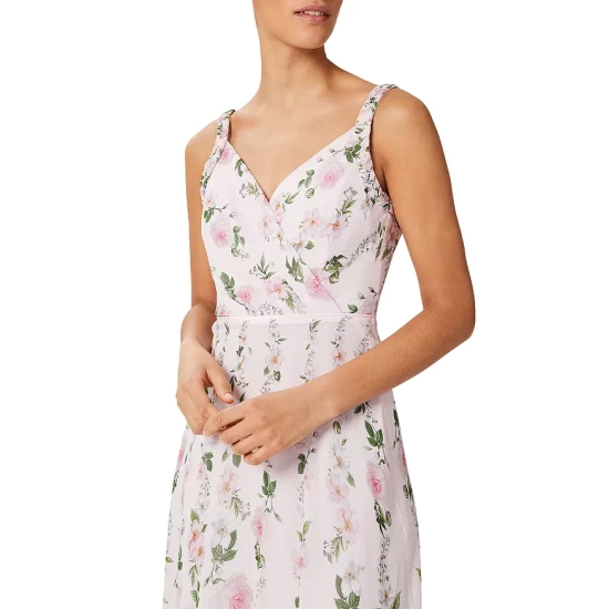 Cheapest β€οΈ HOBBS LONDON Catherine Silk Maxi π Dress Pale Pink π - Image 6