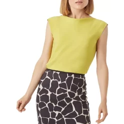 Cheap 🧨 HOBBS LONDON Alyssa Cap-Sleeve Top Burnt Lime 🤩