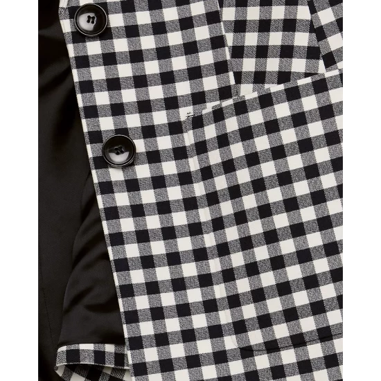 Wholesale π€© HOBBS LONDON Kelsie Gingham Blazer Navy White β - Image 4