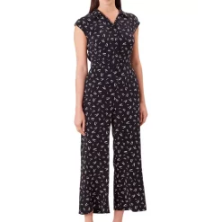 Best Sale β€οΈ HOBBS LONDON Belinda Cropped Wide-Leg Jumpsuit Navy Ivory π