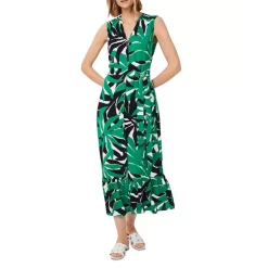 Wholesale π HOBBS LONDON Laurenza Palm Leaf Midi π Dress Green Multi π