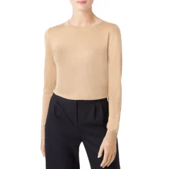 Discount ✔️ HOBBS LONDON Penny Merino Wool Sweater Camel 🧨