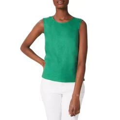 Best Sale 🥰 HOBBS LONDON Flax Linen Halle Sleeveless Top Amazon Green 🎁
